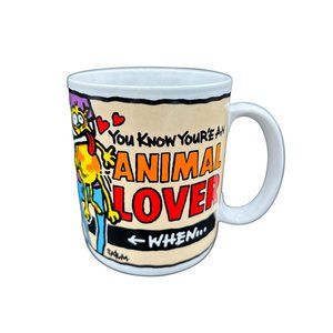 Vintage "You Know You're an Animal Lover When..." Mug Ganz Korea
